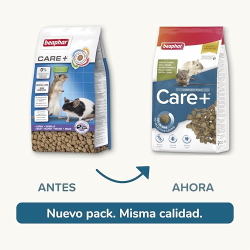 Beaphar Care+ Super Premium-Futter - Futter für Sberbo und Mäuse - 500 g - hoher Energiewert - Zahnabfall und ohne Zuckerzusatz - Extrudiertes Futter
