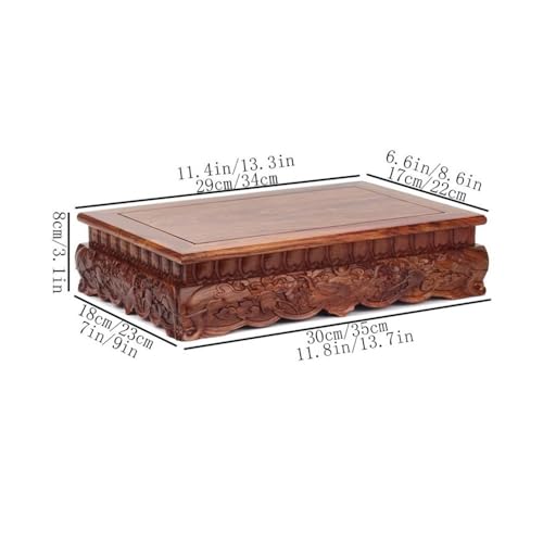 Base de palisandro rectangular L con acabado artesanal de lujo 3