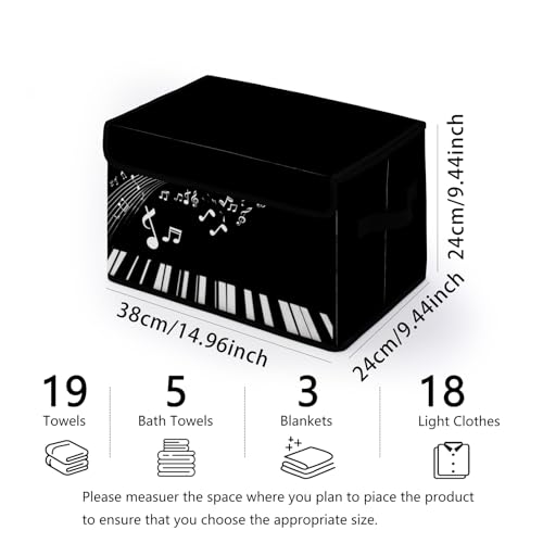 Image of Stackable Storage Bins with Lids,Closet Organizers Fabric Box for Home and Office,Blanket Clothes Organizers,Under Bed Storage Containers 3 Pack