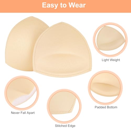 Waterproof Swimsuit Bra Inserts Pads 3 Pairs Removable Bathing Suit Insert Bikini Push up Inserts A/B or C/D,D/E Cup2
