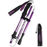 TANERDD Hiking Pole Collapsible Folding Walking Stick, Strong Lightweight Foldable Hiking & Trekking Pole, Adjustable Quick Lock Collapsible Folding Pole，Six Colours for Chosen