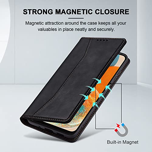Image of Jasonyu Flip Wallet Case for Samsung Galaxy A23 5G /4G,Black