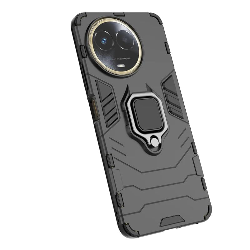 Image of SPAZY CASE Realme C67 5G Back Cover | Dual Layer Armor Defender Full Body Protective + PC Hybrid Kickstand Back Case for Realme C67 5G