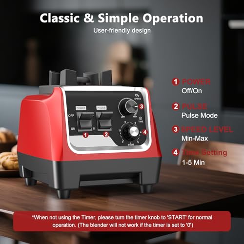 H-Duka Blender for Smoothies 1800 Peak Watts 70OZ Large Capacity Smoothie Blender and Grinder Combo Powerful Countertop Blenders for Kitchen for Ice Crush Frozen Drinks Puree by H-Duka - Image 5