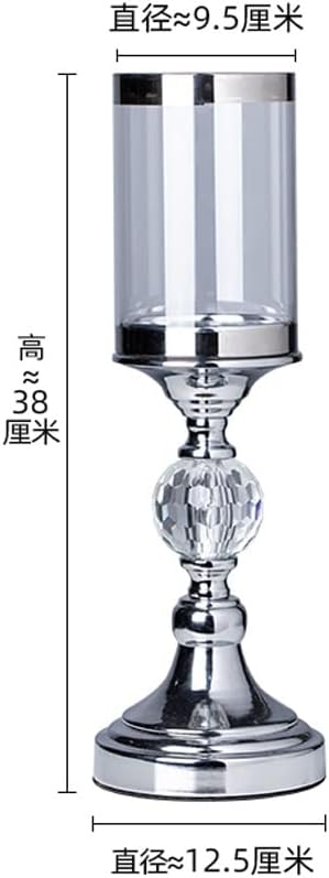 European Metal Ornaments Nordic Romantic Candles Special Glass Candlestick Western Food Table Retro Home