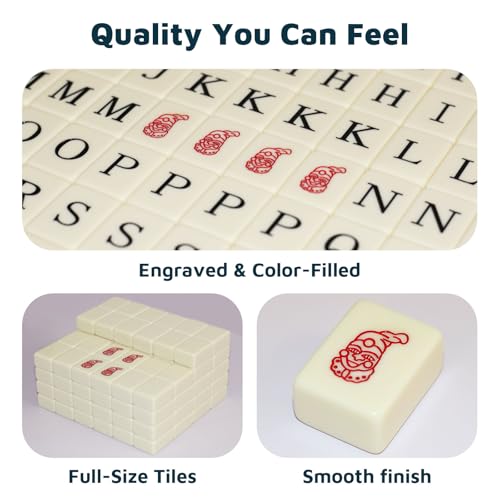 Juego de Mahjong Alfabético con 108 Fichas para Adultos miniatura 6