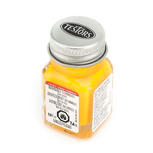 TestorsEnamel 1/4 Oz Bottle Flat Yellow
