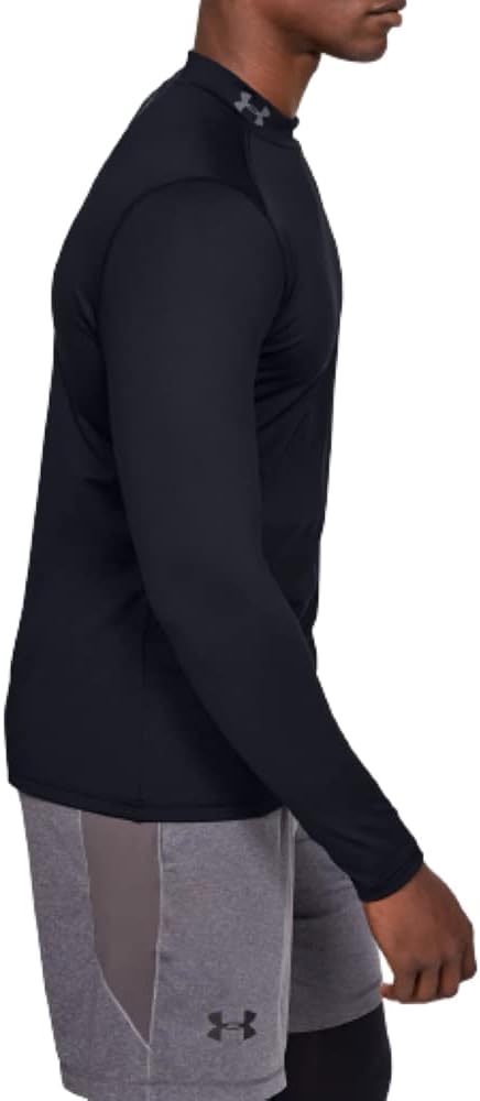 Under Armour Fitted ColdGear Mock Men’s Long Sleeve Shirt (X-Large) Black - Image 3