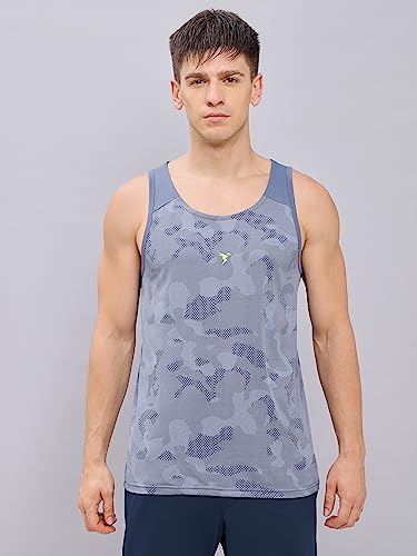 Image of TECHNOSPORT Mens Crew Neck Gym Vest