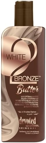 Devoted Creations White 2 Bronze Butter - Wrinkle Fighting Skin Softening Golden Tanning Butter Dark Tanning Lotion
