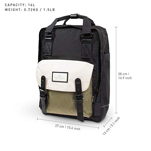 Doughnut Macaroon Jumanji Series 16L Travel School Ladies College Girls Lightweight Casual Daypacks Bag Backpack (Black X Slate Green) #TOP4