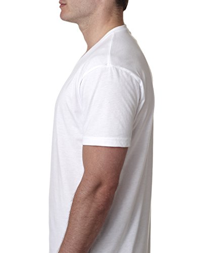 Next Level Apparel Mens Premium Cvc V-Neck T-Shirt - 6240, White, Large #TOP1