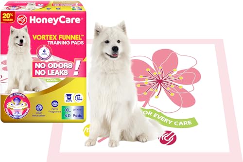 HoneyCare Vortex Funnel Pink Printed Training Pads XL 26x30 in, 40ct by HONEY CARE - Used condition - US$18.92