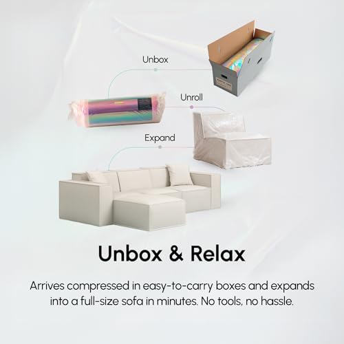 Image of M1 Outdoor Sectional Sofa, Patio Furniture, Celestial Stone | Modular outdoor sectional with SolarWeave fabric, EcoDry fast-dry cushions, and tool-free assembly for outdoor living.