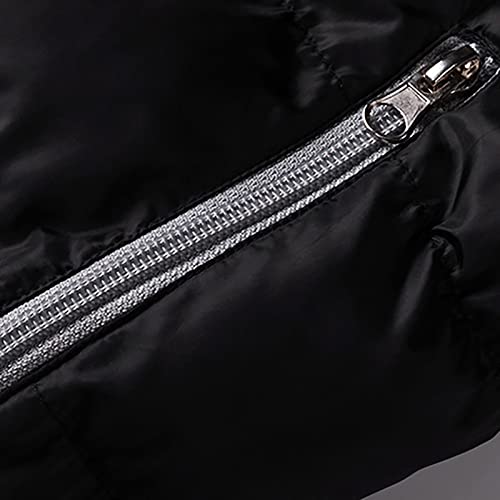 Ymosrh Jackets For Men, Black Vest Mens Waterproof Jacket Leather Large Short Men's Autumn Winter Zipper Warm Down Jacket Packable Light Coat Motorcycle Lether Hoodie Trench Plaid Shirt (L, Gray) #TOP4