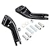 Black Passenger Foot Peg Support Kit Compatible with Harley Dyna Super Glide Street Bob 2006-2017