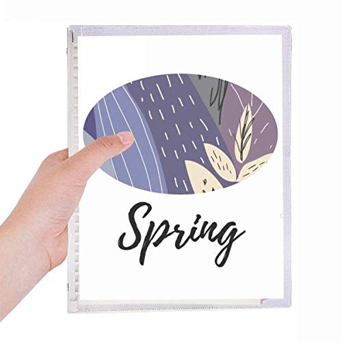 Carnet de notes en spirale au design artistique de feuilles et papier premium