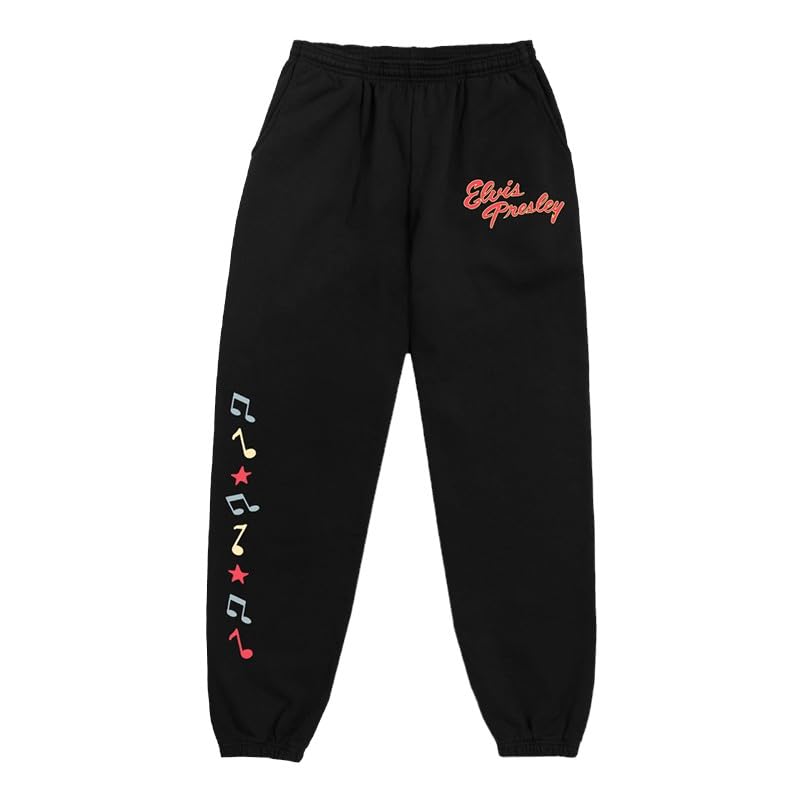 Elvis Presley Official Merch Red/Black Logo Sweatpants