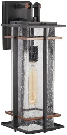 Minka San Marcos 18 1/4" High Black and Copper Outdoor Wall Light