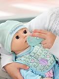 Zapf Creation Interactive Alexander 43 cm, miękka lalka z funkcjami i gimnastyką dla niemowląt, 8 realistycznych dźwięków i ruchów z akcesoriami Baby Annabell 709924