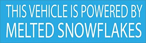 10x3 Patriotic Bumper Sticker Auto Decal Conservative Republican This Vehicle Powered by Melted Snowflakes USA Flag American Patriot Car Truck (Snowflakes)