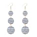 VK Accessories Thread Ball Dangle Earrings Thread Dangle Earrings Soriee Drop Earrings (blue white stripe)