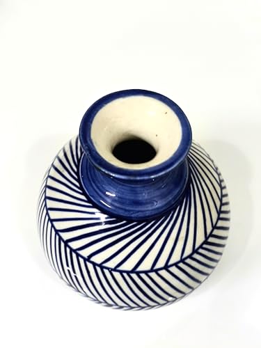 Image of Bliss Hohm Round Decorative Vase for Home Decor (5 Inches), Ceramic Flower Vases for Living Room and Office Decor, Decoration Items, Wall Tabletop showpieces, Flower Pots