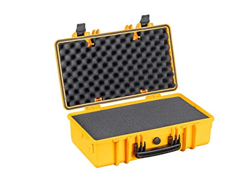 Image of Monoprice Weatherproof Hard Case - 22in x 14in x 8in, Yellow with Customizable Foam, Shockproof, IP67, 20.3 Liter