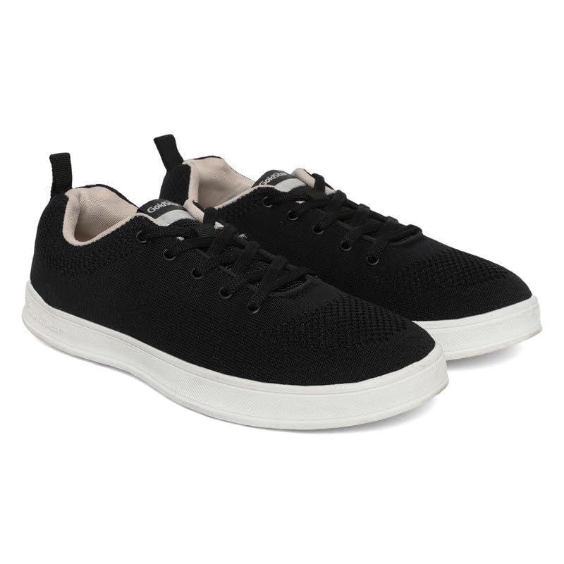 GOLDSTAR DASH-02 Black Latest Stylish Casual Sneakers,Lace up Lightweight Shoes for Running, Walking, Gym,Trekking, Hiking and Party Running Shoes for Men (9) (B0CSWPXSN2) Amazon Price History, Amazon Price Tracker