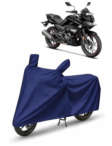 Image of KARKING Bike Cover for Hero Xtreme 200S with Side Mirror Pocket & Buckle Belt | HIGH Material Quality | Weather Resistant