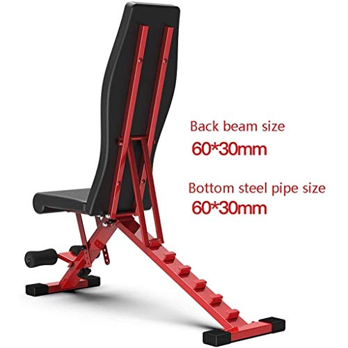 Adjustable Dumbbell Bench, Folding Weight Bench Press for Body Workout Fitness, 220 LBS Capacity, Workout Bench for Incline Decline Flat Exercise Training Black