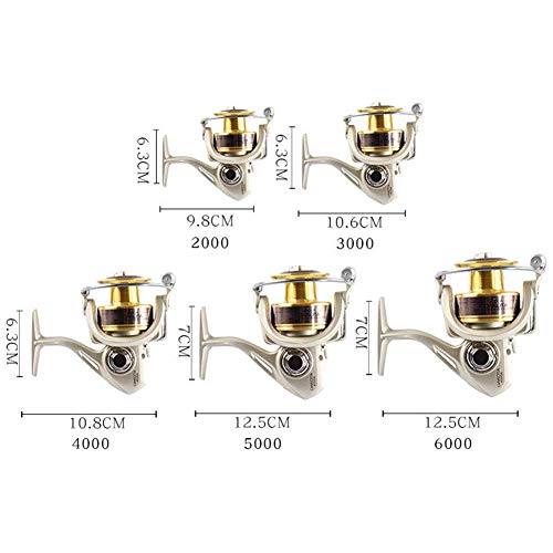 Wykdl Power Assist Reels Fishing Reels Spinning Reel - Fishing Rod Angling Rod - Professional Metal Cup Spinning Fishing Lure Wheel (Size : 3000) #TOP1