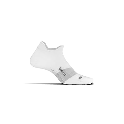 Feetures Merino 10 Cushion No Show Tab No Show Socks Shoes White 1