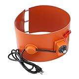 Metal Drum Heater for 5 Gallon Drums, Insulated Band Heater, 800 Watt, 120 Volt, Temperature Controller, 7-3/4 in Width, 33-3/4 in Length