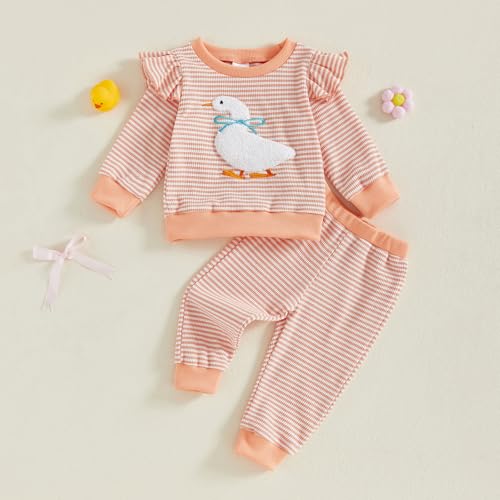 Mubineo Toddler Baby Girl Clothes Cute Ruffle Bowknot Outfits Long Sleeve Sweatshirt Tops Floral Pant Fall Winter Outfit3