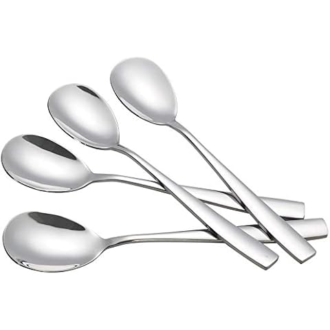Asking Set of 6 Buffet Serving Spoons, Stainless Steel Large Serving Spoon Cover