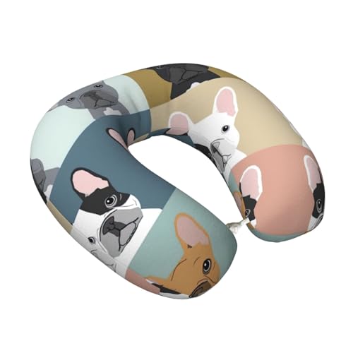 Almohada para cuello con diseño de bulldog francés miniatura 2