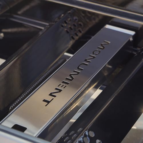 Image of Monument Grills Outdoor Barbecue Stainless Steel 3 Burner Propane Gas Grill, 48,000 BTU Patio Garden Grill with Side Burner and Knob Controls, Mesa305 with Smoker Box