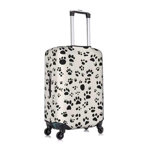 Bone And Paw Print Tsa Approved Luggage Cover For 18-32 Inch Suitcases Scratch-Resistant Stretch Luggage Cover3