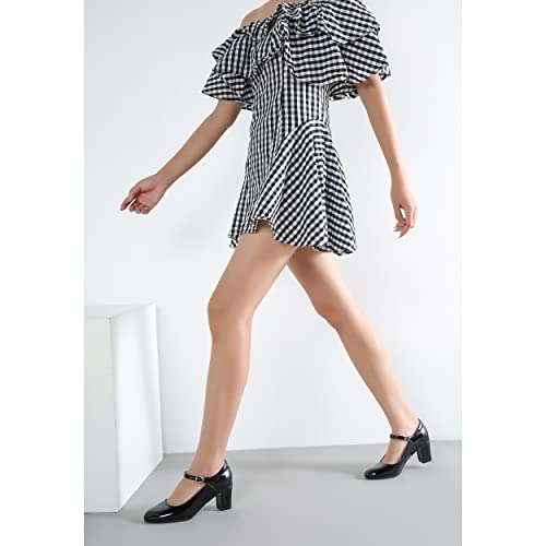 Women's Mary Jane Shoes Low Block Heel Round Toe Dress Office Work Church Pumps3