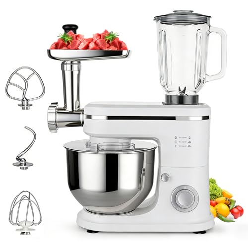 3-in-1 Stand Mixer with Meat Grinder Juicer for Kitchen, 6