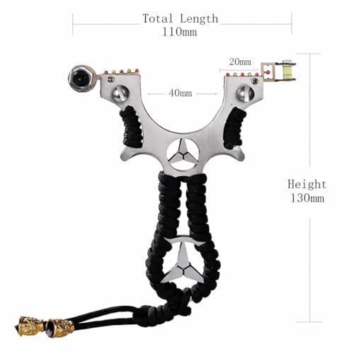 Image of Slingshot Heavy Duty Metal Catapult with Laser Sight Stainless Steel Frame for Adults Beginners Outdoor Target Practice Professional Gulel Slingshot Multicolor (Handle with Grip)