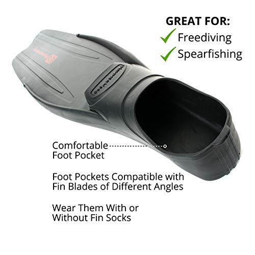 Hammerhead Kaudal Complete Fins, Black, Xx-Small #TOP3