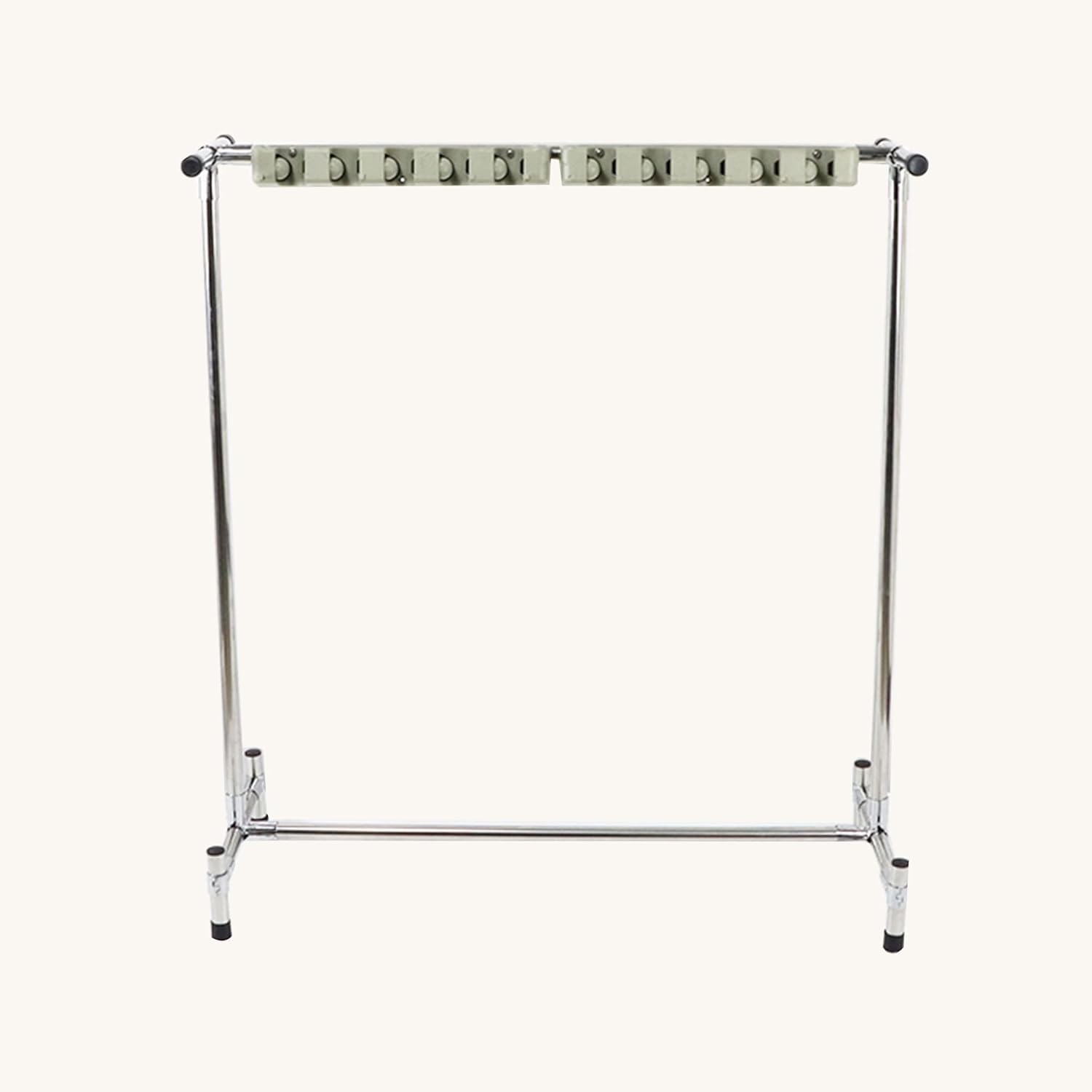 Mop Broom Holder Put Wet Mops,Movable Commercial Mop Rack, Garden Garage Tool Storage,Utility Rack For Mops And Brooms, Umbrella Stand,For Schools,Hotels,Hospitals,Home Organi(Double Row-20Slots)