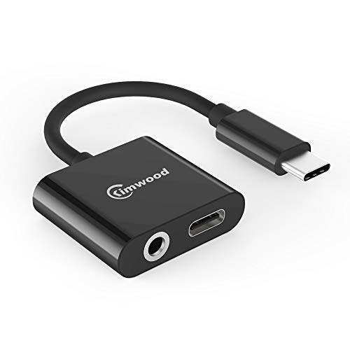 Kimwood USB C to 3.5mm Headphone Charge Adapter Compatible for Pixel 2/2XL/3/3XL, iPad Pro 2018, HTC, Huawei, Huawei Mate 30 Pro, Essential Phone and More