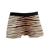 ZZKKO Tiger Skin Print Mens Boxer Briefs Underwear Breathable Stretch Boxer Trunk with Pouch M
