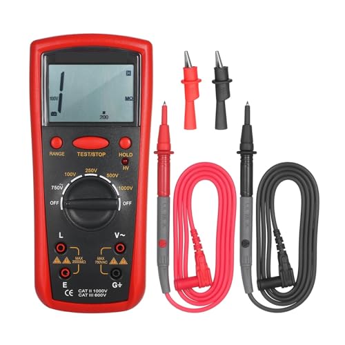 Ohmmètre et testeur de résistance d'isolement numérique LCD portable 1MΩ-20GΩ
