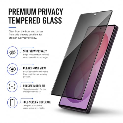 Image of FIRST MART Privacy Tempered Glass for Samsung Galaxy Z Fold 8 Ultra | Anti-Spy Screen Protector, Edge-to-Edge 9H Scratch Protection, Case-Friendly, Bubble-Free | Pack of 1