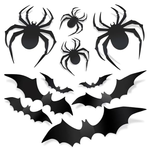 27+ Fun Halloween Crafts for Kids to Spook Up Your Season 4 80 Pcs Halloween Decorations 3D Bat and Spider Stickers Wall Decor, Home Decoration Stickers DIY Halloween Party Supplies, 56 Bats and 24 Spiders Room Decor