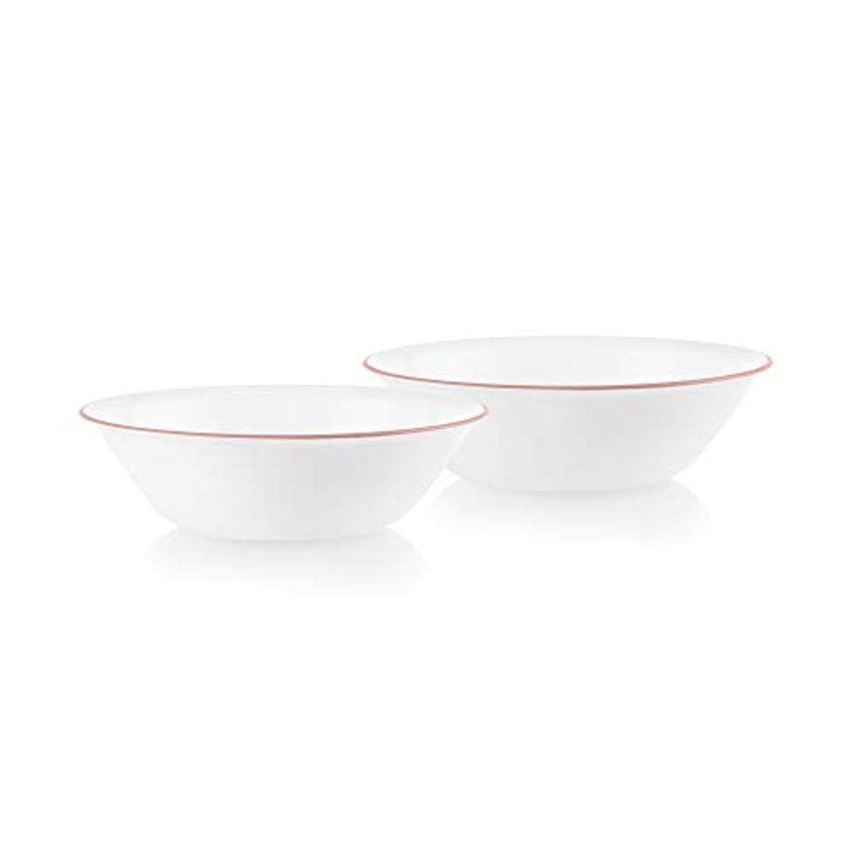 Corelle Style Chip Resistant 1qt (0.95L) Rimmed Bowl Rosa 2-Pack